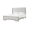 Queen Bedroom Set, White, Nickel Wood, 2 Piece Set with Nightstand