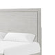 Queen Bedroom Set, White, Nickel Wood, 2 Piece Set with Nightstand