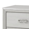 Queen Bedroom Set, White, Nickel Wood, 2 Piece Set with Nightstand