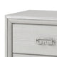 Queen Bedroom Set, White, Nickel Wood, 2 Piece Set with Nightstand