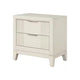 Queen Bedroom Set, White, Chrome Wood, 3 Piece Set with 2 Nightstands