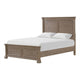 Queen Bedroom Set, Gray, Dark Bronze Wood, 2 Piece Set with Nightstand