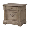 Queen Bedroom Set, Gray, Dark Bronze Wood, 2 Piece Set with Nightstand