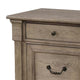 Queen Bedroom Set, Gray, Dark Bronze Wood, 3 Piece Set with 2 Nightstands