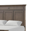 Queen Bedroom Set, Walnut Brown, Black, 2 Piece Set with Nightstand