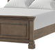 Queen Bedroom Set, Walnut Brown, Black, 2 Piece Set with Nightstand