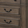 Queen Bedroom Set, Walnut Brown, Black, 2 Piece Set with Nightstand