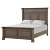 Queen Bedroom Set, Walnut Brown, Black, 3 Piece Set with 2 Nightstands