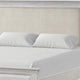 Queen Bedroom Set, Gray, Cream Wood, 2 Piece Set with Nightstand