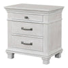 Queen Bedroom Set, Gray, Cream Wood, 2 Piece Set with Nightstand