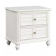 Queen Bedroom Set, White Wood, 2 Piece Set with Nightstand