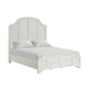 Queen Bedroom Set, White Wood, 2 Piece Set with Nightstand