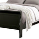 Queen Bedroom Set, Black, Nickel Wood, 2 Piece Set with Nightstand