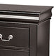 Queen Bedroom Set, Black, Nickel Wood, 2 Piece Set with Nightstand