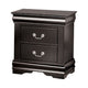 Queen Bedroom Set, Black, Nickel Wood, 3 Piece Set with 2 Nightstands