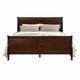 Queen Bedroom Set, Cherry Brown, Bronze Wood, 2 Piece Set with Nightstand