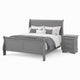 Queen Bedroom Set, Gray, Nickel Wood, 2 Piece Set with Nightstand