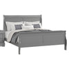 Queen Bedroom Set, Gray, Nickel Wood, 2 Piece Set with Nightstand
