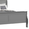 Queen Bedroom Set, Gray, Nickel Wood, 2 Piece Set with Nightstand