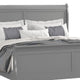 Queen Bedroom Set, Gray, Nickel Wood, 2 Piece Set with Nightstand