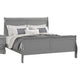 Queen Bedroom Set, Gray, Nickel Wood, 3 Piece Set with 2 Nightstands