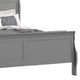 Queen Bedroom Set, Gray, Nickel Wood, 3 Piece Set with 2 Nightstands
