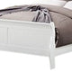 Queen Bedroom Set, White, Nickel Wood, 2 Piece Set with Nightstand
