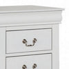 Queen Bedroom Set, White, Nickel Wood, 2 Piece Set with Nightstand