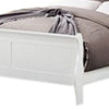 Queen Bedroom Set, White, Nickel Wood, 3 Piece Set with 2 Nightstands