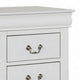 Queen Bedroom Set, White, Nickel Wood, 3 Piece Set with 2 Nightstands