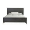 Queen Bedroom Set, Espresso Brown, Silver, Black Wood, 2 Piece Set with Nightstand