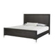 Queen Bedroom Set, Espresso Brown, Silver, Black Wood, 3 Piece Set with 2 Nightstands