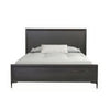 Queen Bedroom Set, Espresso Brown, Silver, Black Wood, 3 Piece Set with 2 Nightstands
