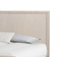 Queen Bedroom Set, Natural Oak Brown, Silver, Champagne Wood, 2 Piece Set with Nightstand