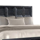 Queen Bedroom Set, Weathered Black Wood, 3 Piece Set with 2 Nightstands
