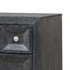 Queen Bedroom Set, Weathered Black Wood, 3 Piece Set with 2 Nightstands