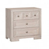 Queen Bedroom Set, Beige, Bronze Wood, 3 Piece Set with 2 Nightstands