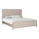 Queen Bedroom Set, Natural Oak Beige Brown Wood, 3 Piece Set with 2 Nightstands