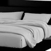 Queen Bedroom Set, Black, Chrome Wood, 3 Piece Set with 2 Nightstands