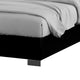 Queen Bedroom Set, Black, Chrome Wood, 3 Piece Set with 2 Nightstands