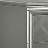Queen Bedroom Set, Gray, Silver Wood, 2 Piece Set with Nightstand