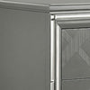 Queen Bedroom Set, Gray, Silver Wood, 3 Piece Set with 2 Nightstands