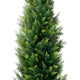 Tahya Cedar Topiary Tree | Set of 2 | Iron Frame | Green Poly Silk 60"