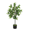 Tommy Lifelike Laurel Artificial Tree w Cement-Filled Pot | Green 35"