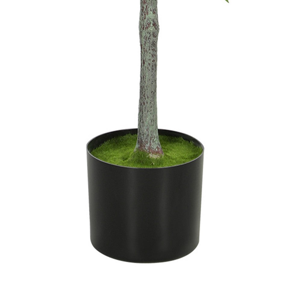 Tommy Lifelike Laurel Artificial Tree w Cement-Filled Pot | Green 35"