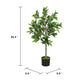 Tommy Lifelike Laurel Artificial Tree w Cement-Filled Pot | Green 35"