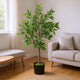 Tommy Lifelike Laurel Artificial Tree w Cement-Filled Pot | Green 35"