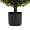 Yana Boxwood Topiary Tree with Pot | Set of 2 | Green Poly Silk 22"