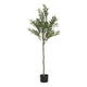 Arya Modern Faux Olive Tree | Realistic Leaves | Green Poly Silk 66"