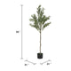 Arya Modern Faux Olive Tree | Realistic Leaves | Green Poly Silk 66"